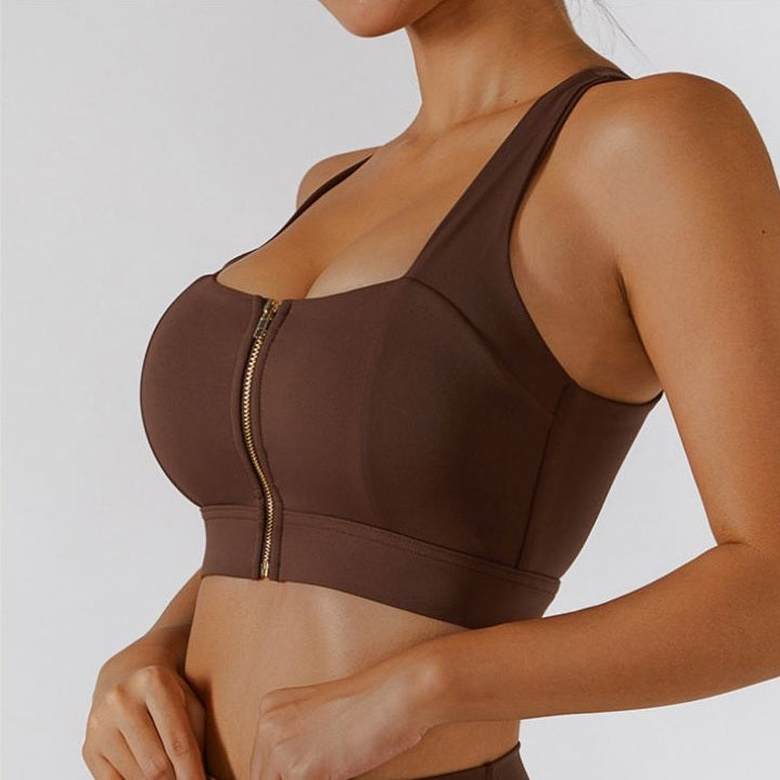Front closure sports bra | Shockproof Zip