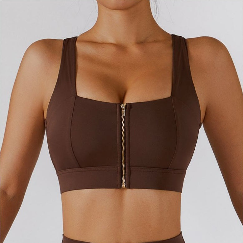 Front closure sports bra | Shockproof Zip