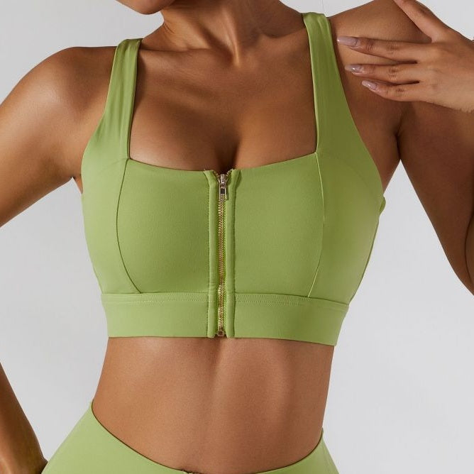 Front closure sports bra | Shockproof Zip