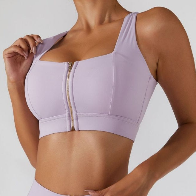 Front closure sports bra | Shockproof Zip