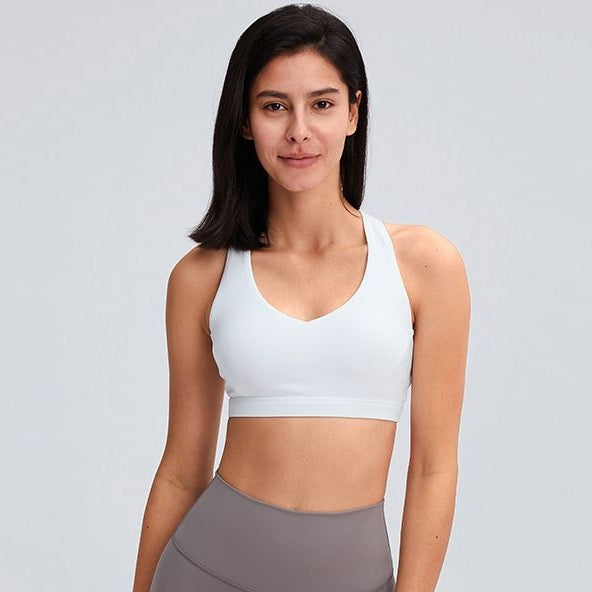 White sports bra | Breathable Medium Support