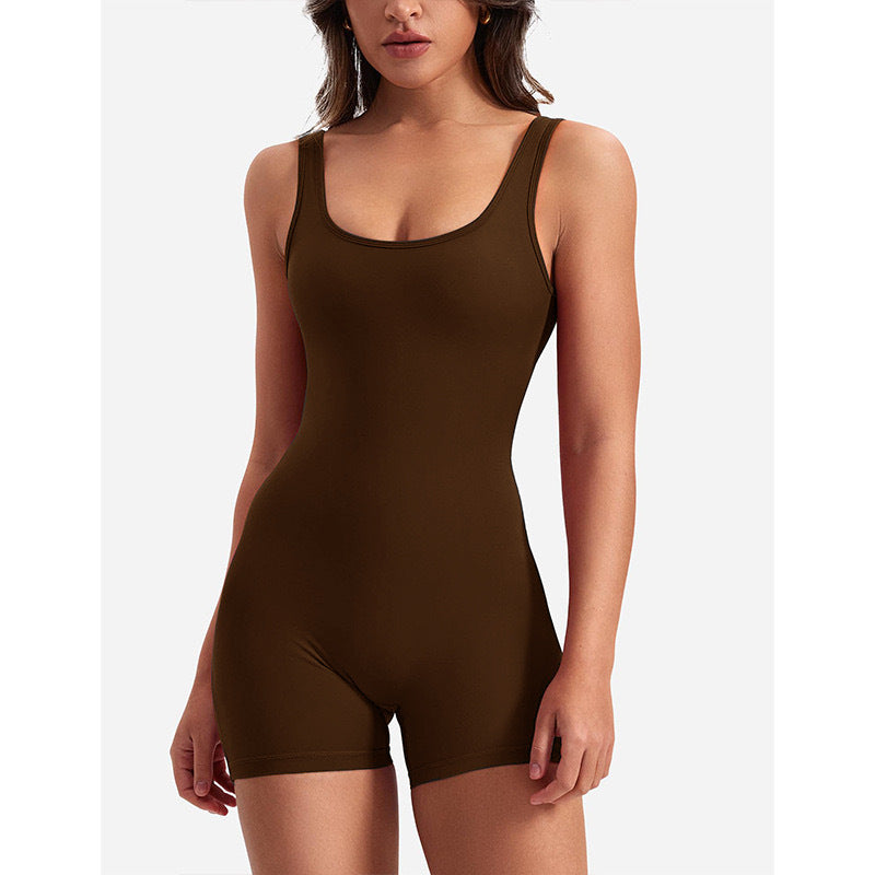 Open Back One Neckline Sleeveless Jumpsuit