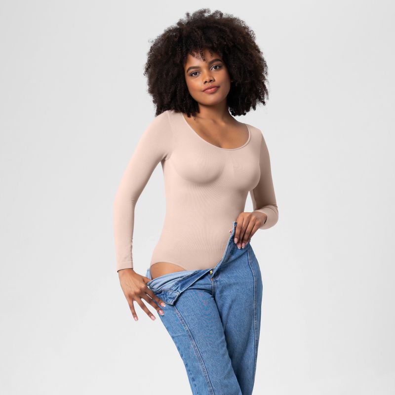 Long sleeve bodysuit | Seamless Tummy Control