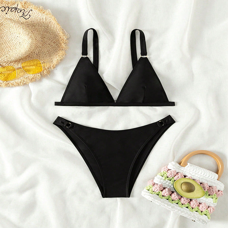 Triangle bikini tops | Floral Adjustable
