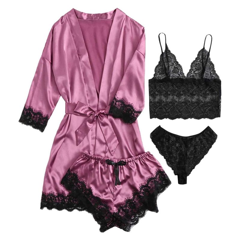Valentines pajamas | Satin Lace
