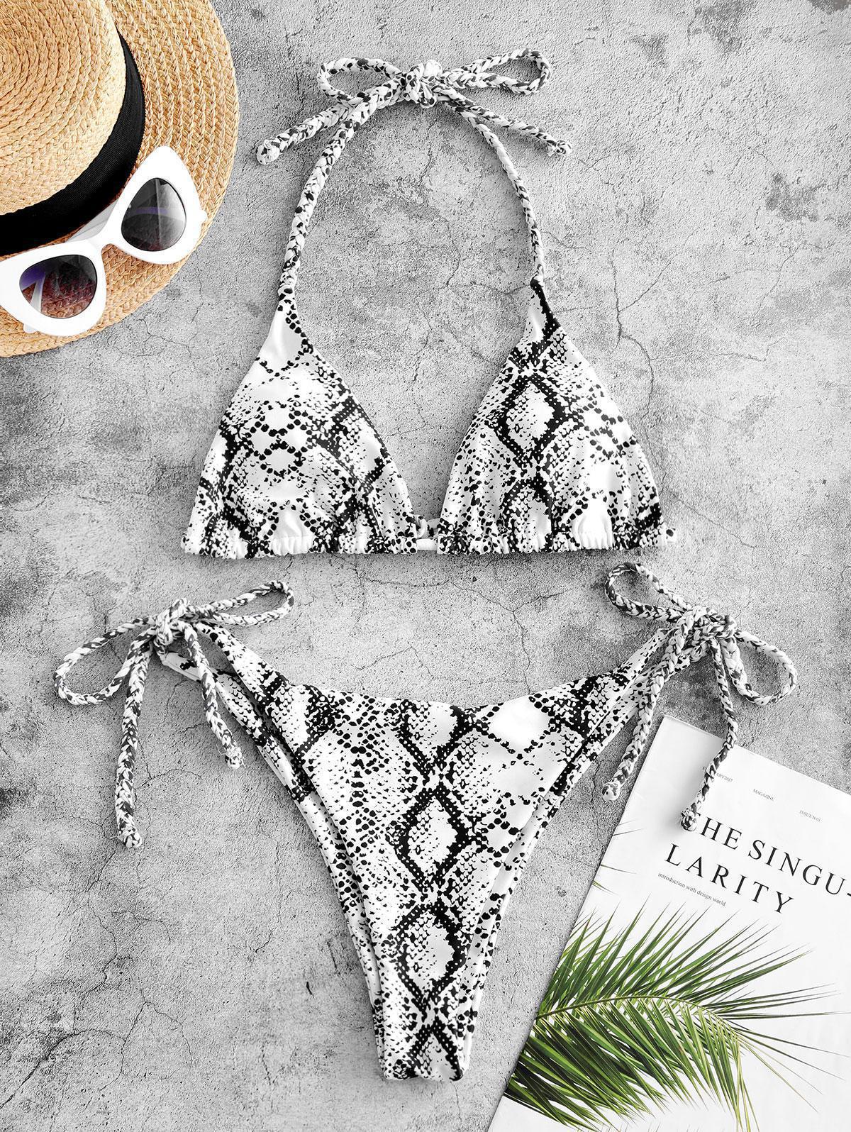 Tri bikini top | Snakeskin Adjustable