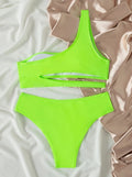 Solid Shoulder Swimsuit