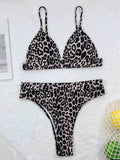 Tri bikini top | Leopard High-Waisted