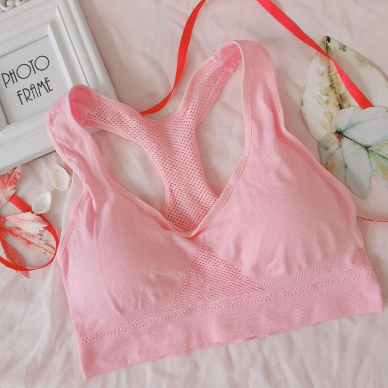 Pink sports bra | Wireless Quick-Dry