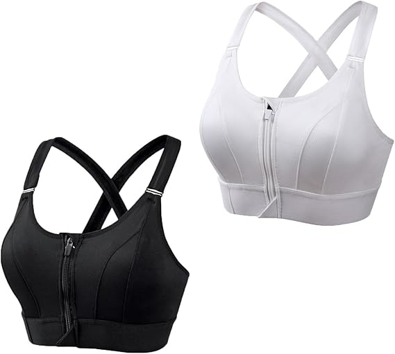 Front zip sports bra | Moisture-Wicking