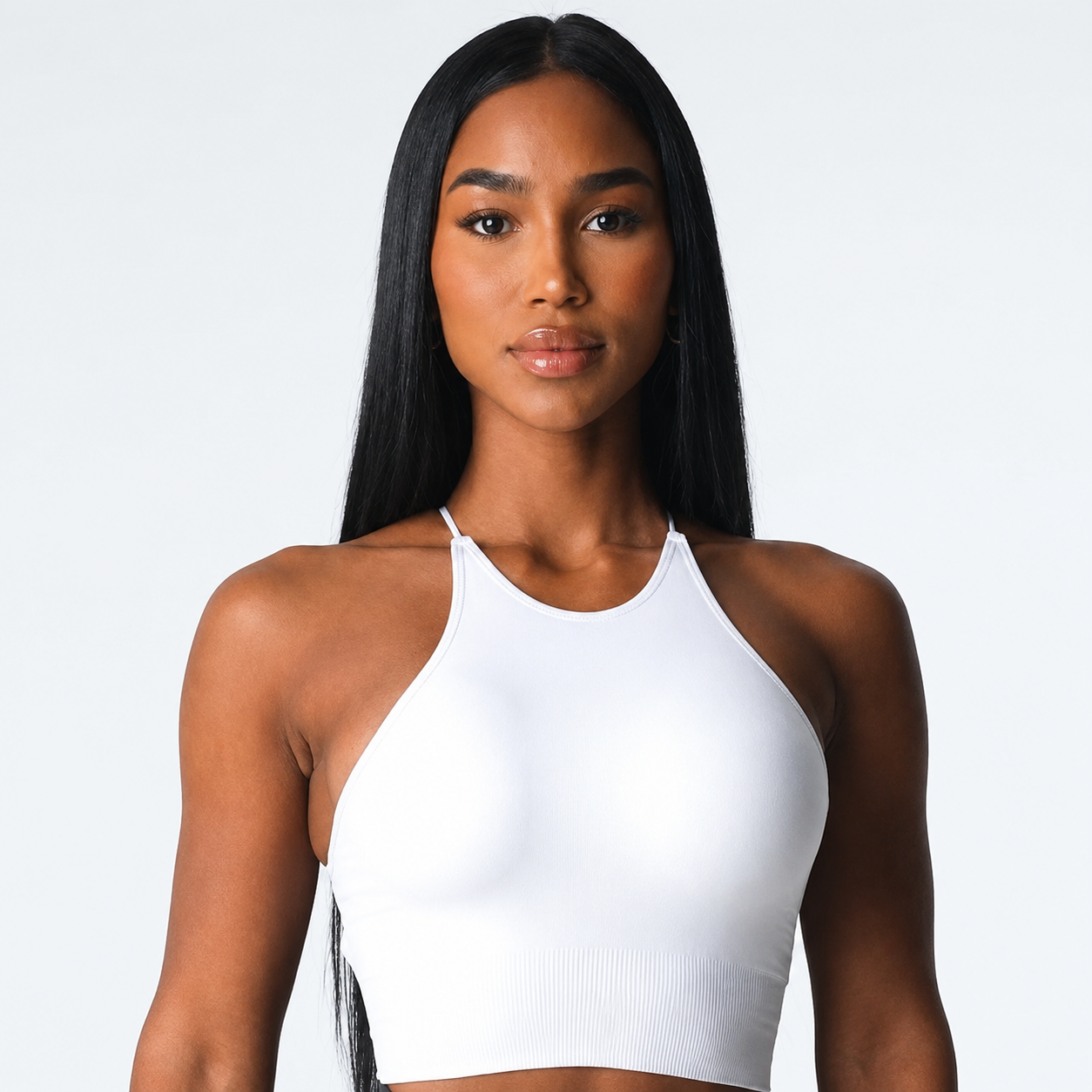High neck sports bra | Seamless Comfort