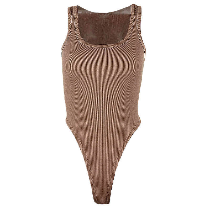 U-neck Sleeveless Vest Jumpsuit