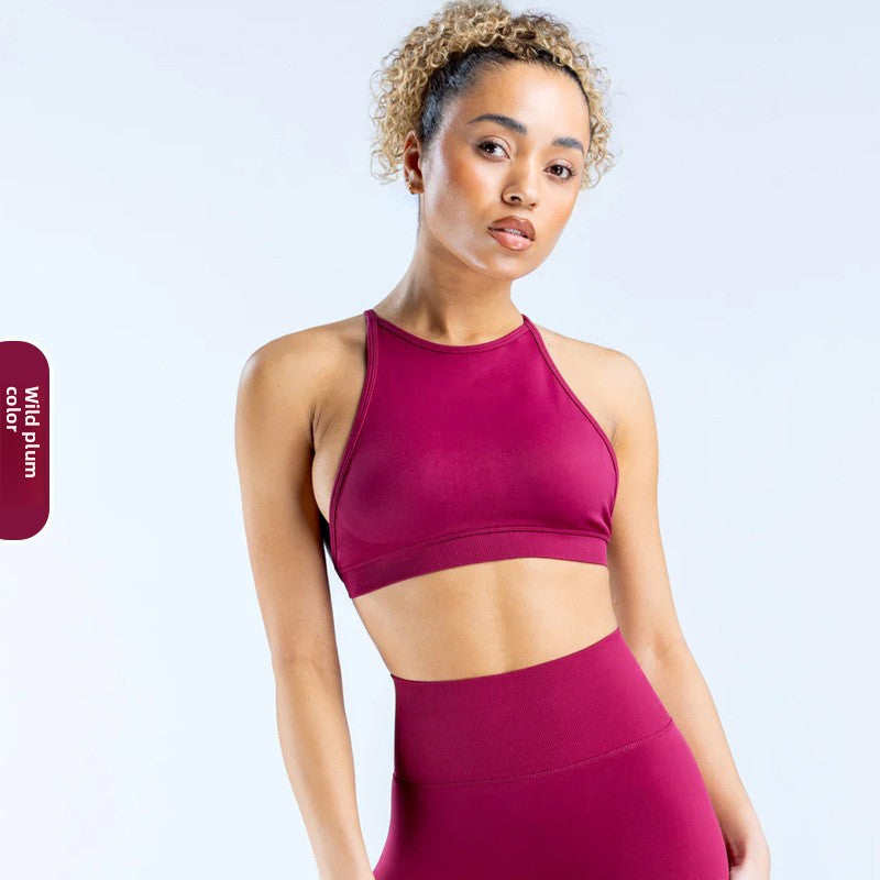 Red sports bra | Seamless Backless