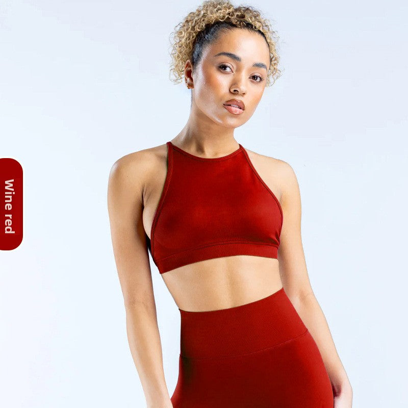 Red sports bra | Seamless Backless