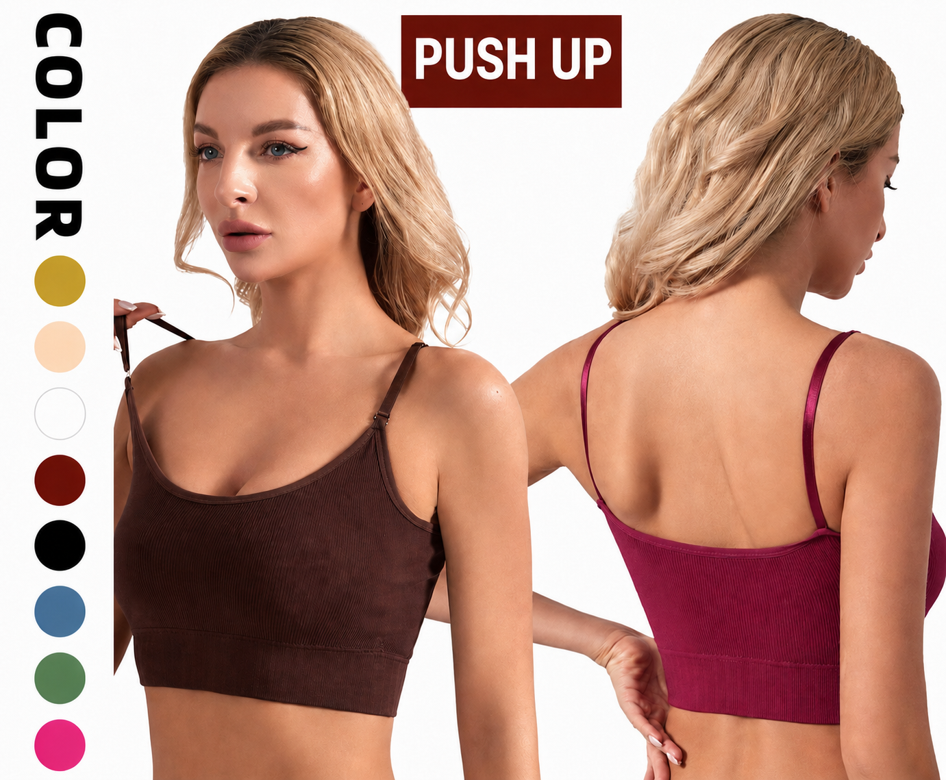 Compression sports bra | Ribbed Fit