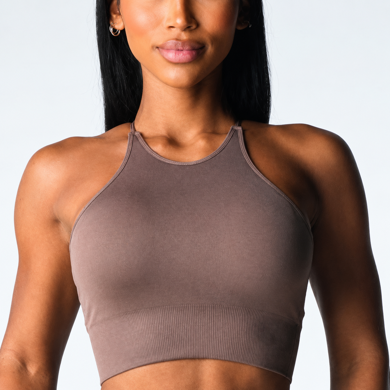 High neck sports bra | Seamless Comfort
