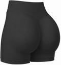 Black high waisted shorts | Non-Slip Moisture-Wicking
