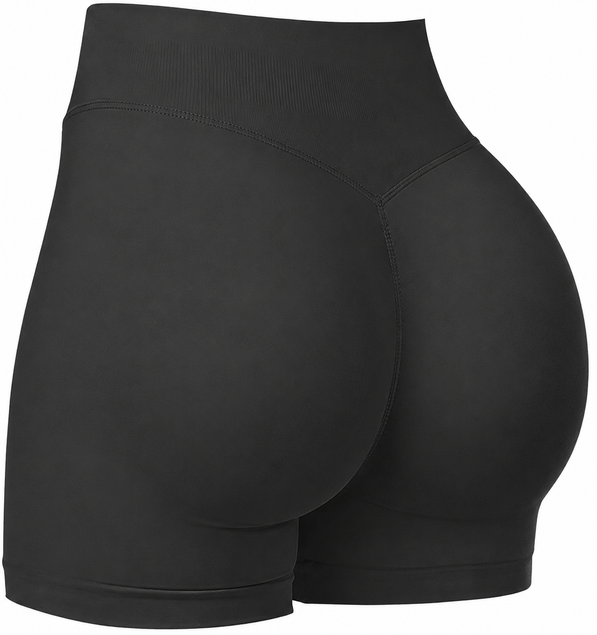 Black high waisted shorts | Non-Slip Moisture-Wicking