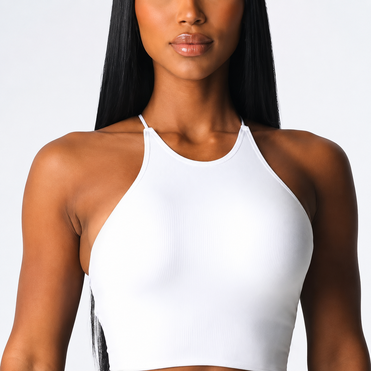 High neck sports bra | Seamless Comfort