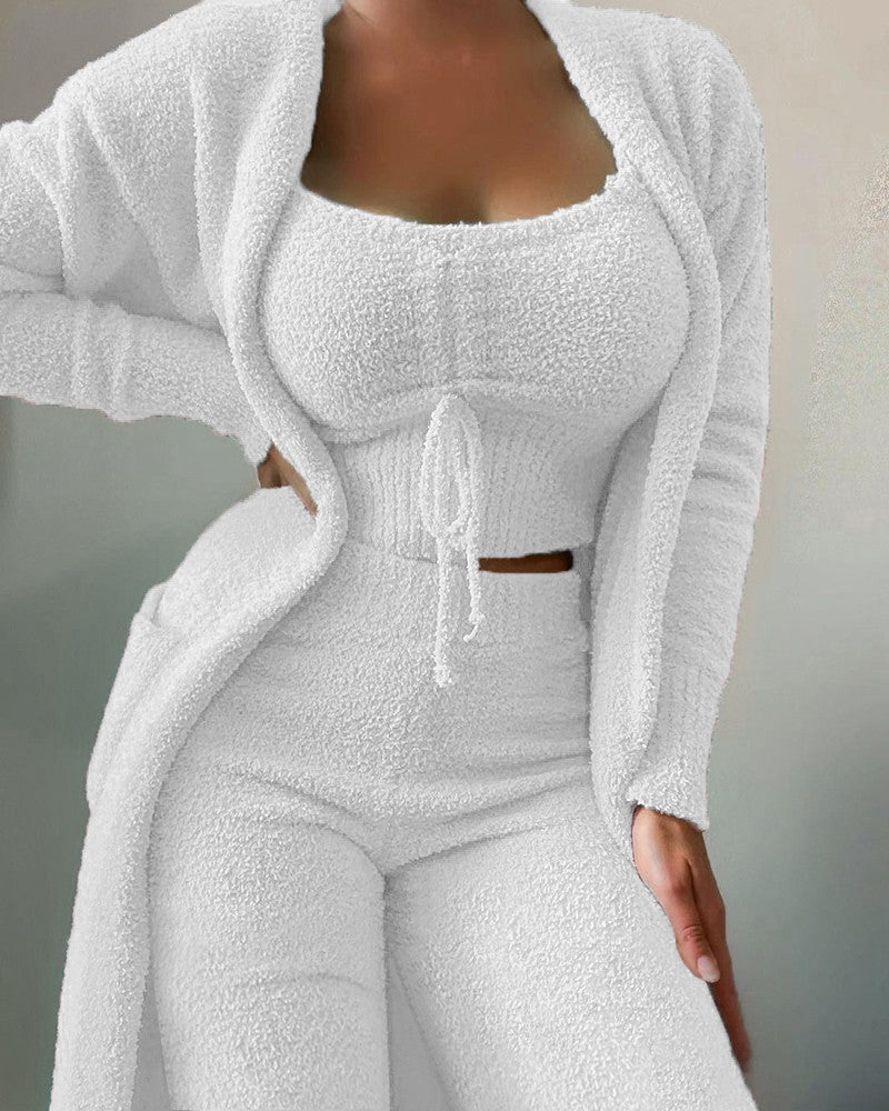Three-Piece Plush Pajamas