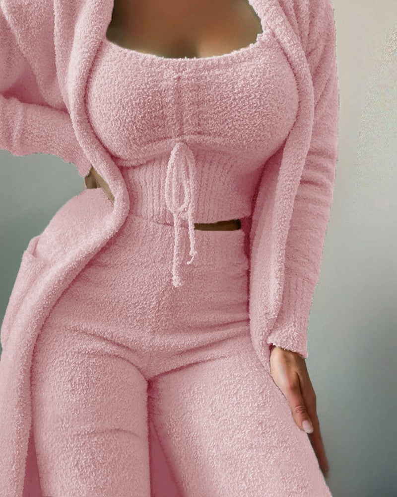 Three-Piece Plush Pajamas