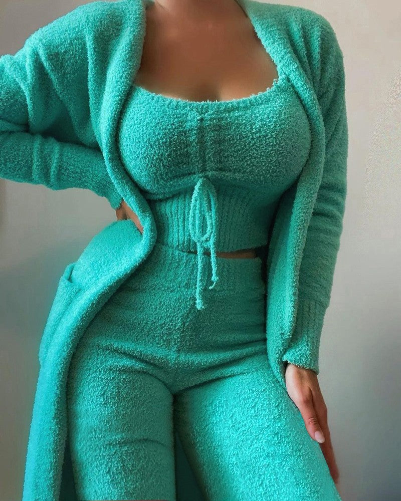 Three-Piece Plush Pajamas