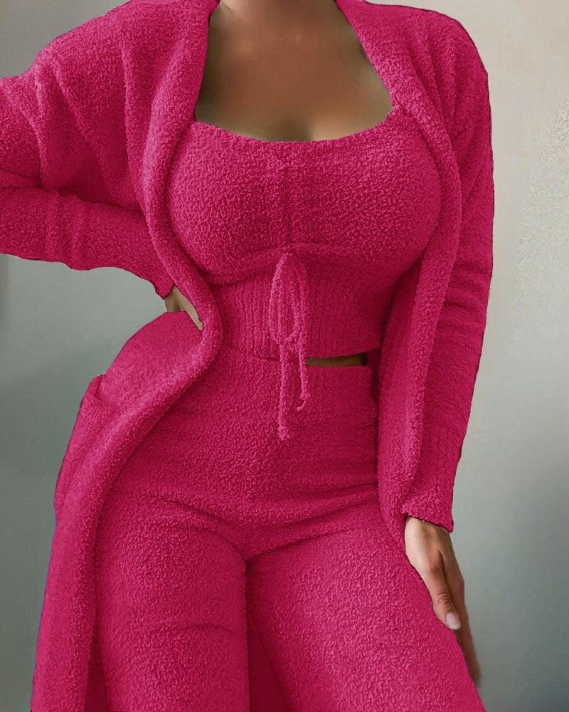 Three-Piece Plush Pajamas