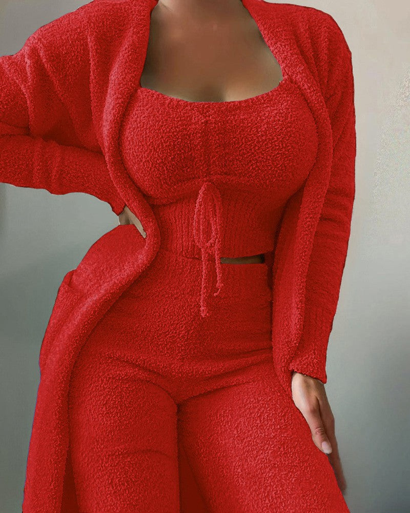 Three-Piece Plush Pajamas